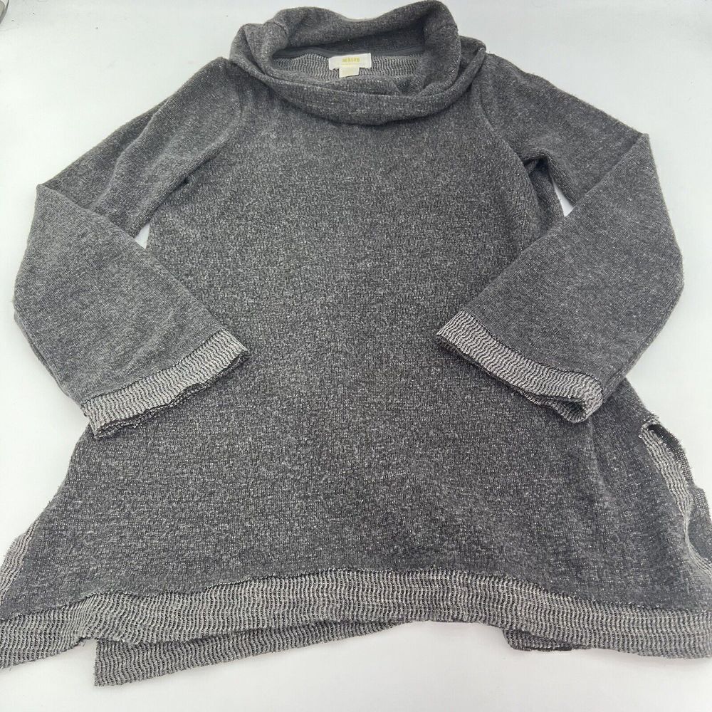 Maeve Anthropologie Gray Cowl Neck Soft Cozy Thermal Sweater Sz XSmall